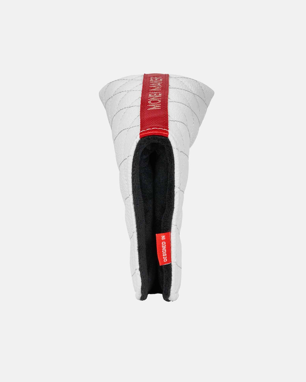 Ghost Golf Leather Head Cover - Putter - White with Red Stripe MONEY MAKER