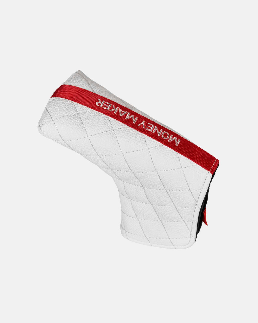 Ghost Golf Leather Head Cover - Putter - White with Red Stripe MONEY MAKER