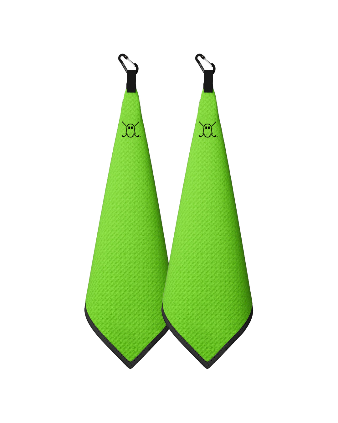 Greenside Towel with Carabiner Neon Green#color_neon-green