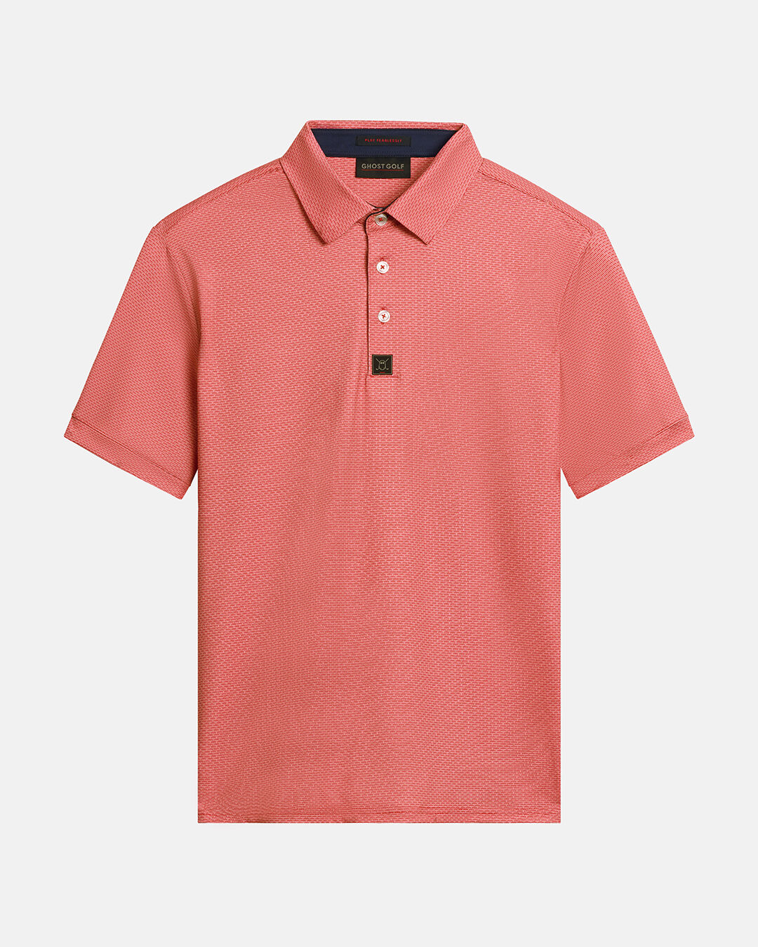 Front Product Shot of Red Qualifier Grid Polo #color_red