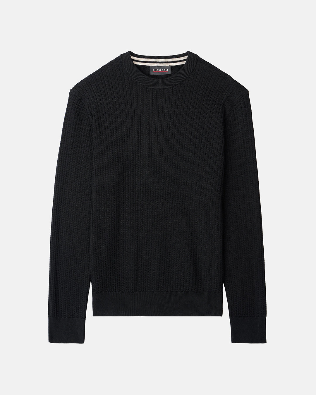 Front product shot Black Rebels Crew Sweater #color_black