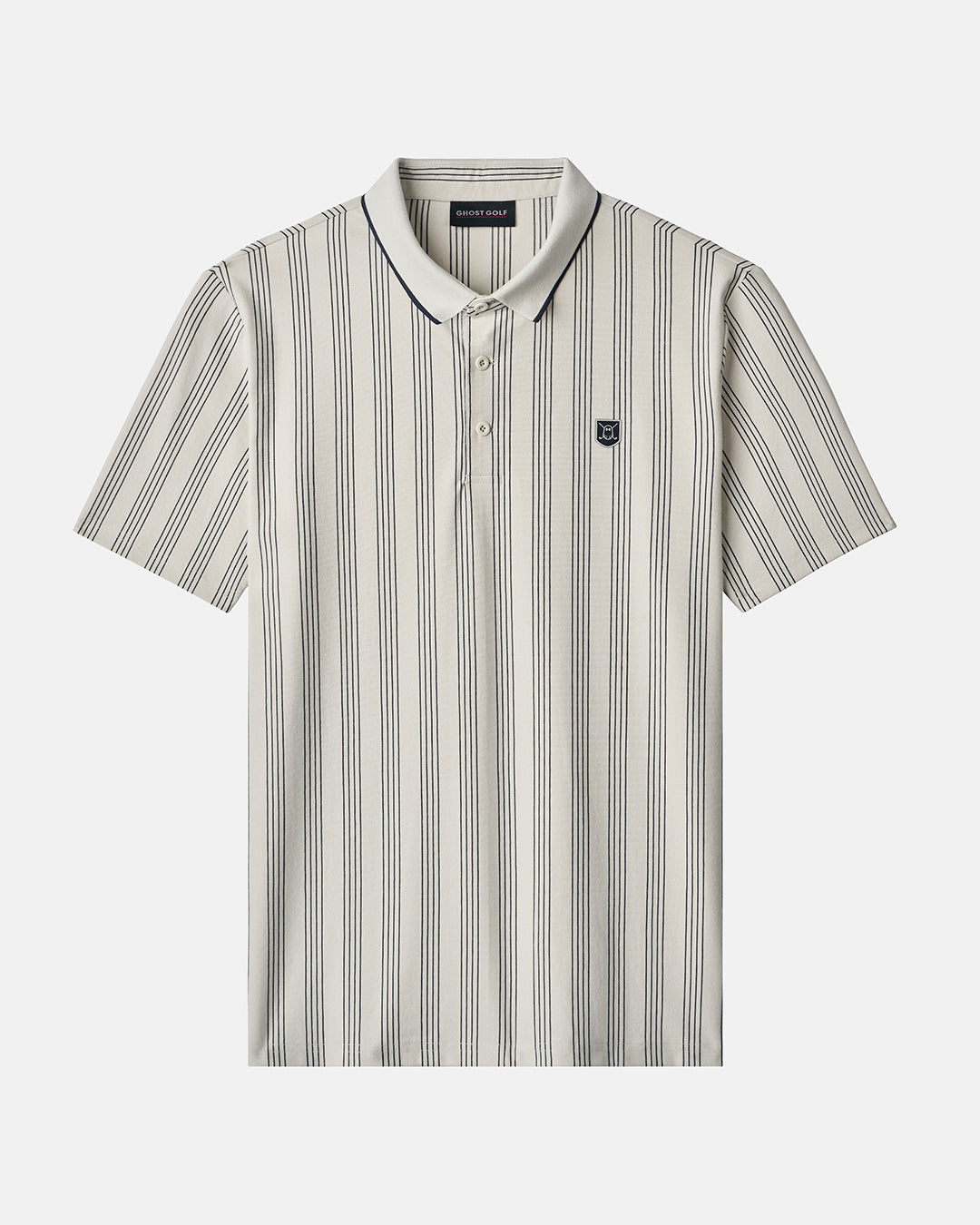 Front product shot of Bone Rebels Stripe Polo #color_bone