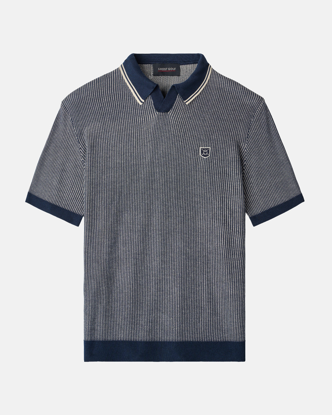 Front product shot of Dark Navy Rebel Sweater Polo #color_dark-navy