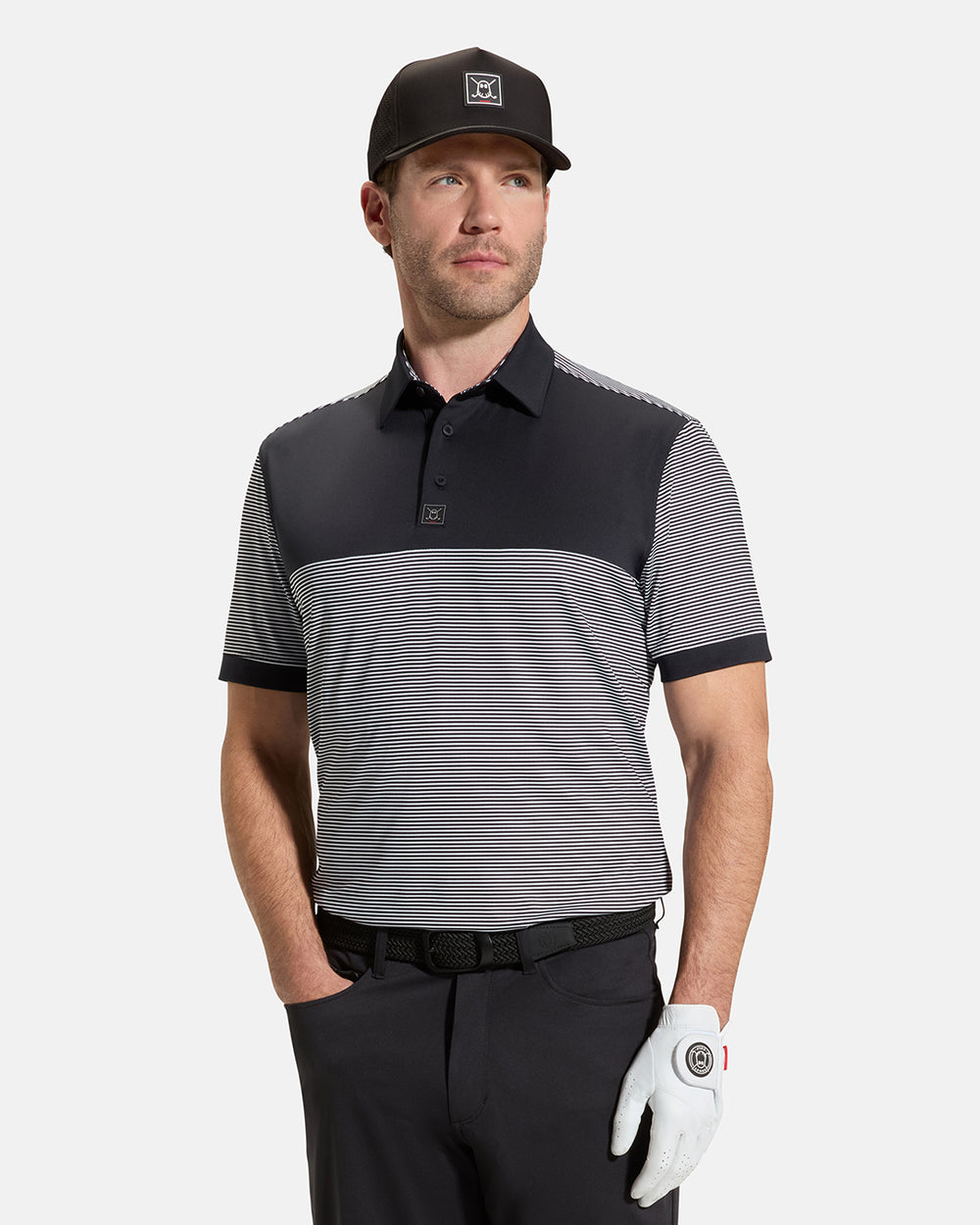 Stripe-Panel-Polo-Front