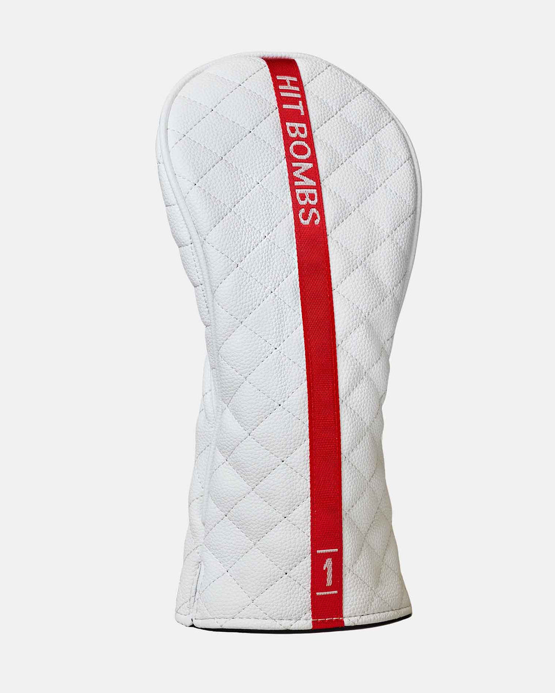 Ghost Golf White Leather Head Cover Driver with Red Stripe HIT BOMBS