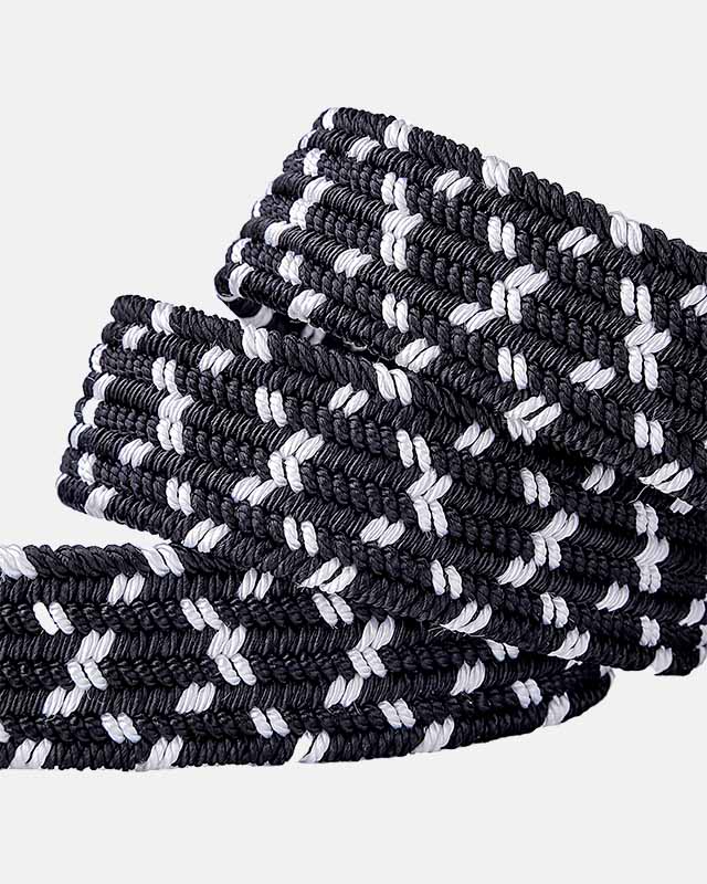 Ghost Golf Ryan Belt Black & White Belt with Silver Buckle