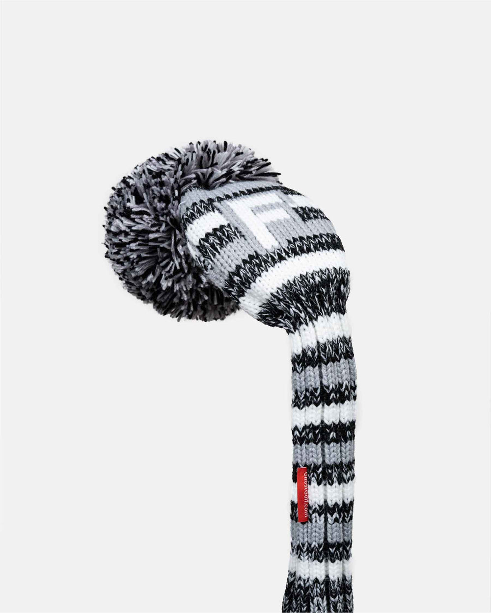 Ghost Golf Knit Head Cover Grey Striipe Fairway F