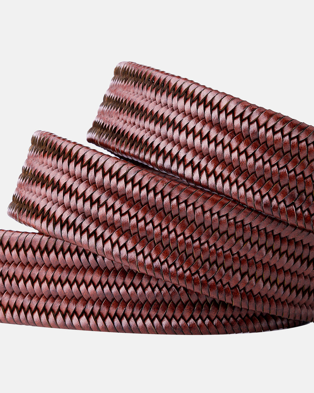 Tan Brown Regenerated Italian Leather Belt with Custom Steel Buckle